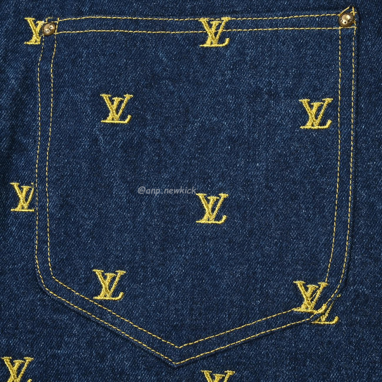 Louis Vuitton Embroidered Logo Denim Shorts (6) - www.newkick.vip